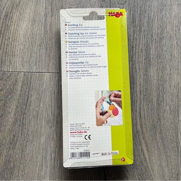 HABA Ice Cream Clutching Toy Teether Clip - Picture 4 of 4